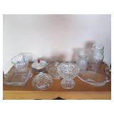 Vintage glass juicer, candy dishes,...