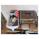 Vintage toiletry train style case, ...