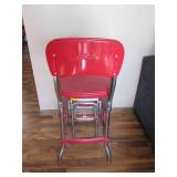 Vintage red and chrome look metal s...