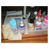 All cleaners and supplies under kit...