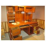 Heavy duty wood 2pc executive desk ...