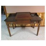 Vintage wood flip-top writing desk ...