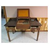 Vintage wood flip-top writing desk ...