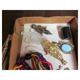 Vintage costume jewelry, metal fini...