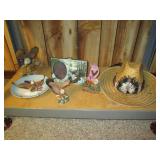 Variety of eagle decor and straw we...