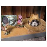 Variety of eagle decor and straw we...