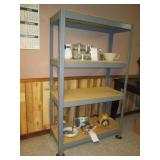 Sturdy Metal and wood 4-tier shelf ...