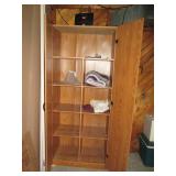 Wood grain style 2-door pantry cabi...