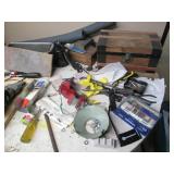 Massive lot of hand tools, 2 bench ...