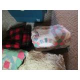 Afghans, quilts and assorted blanke...