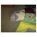 Afghans, quilts and assorted blanke...