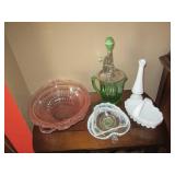 Wood framed wood top end table with...