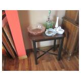 Wood framed wood top end table with...