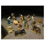 Vintage ceramic Nativty scene figur...