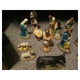 Vintage ceramic Nativty scene figur...