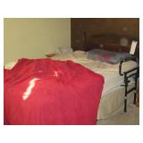 Full size Carved wood headboard wit...