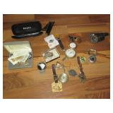 Vintage wood bedside desk and metal...