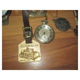 Vintage wood bedside desk and metal...