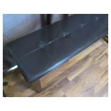 Padded wood framed bench seat appro...