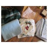 Bundle of blankets and misc bedding...