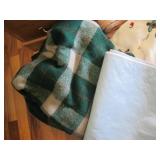 Bundle of blankets and misc bedding...