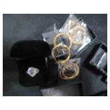 Platinum plated necklace, pin and r...