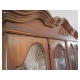Vintage 2pc China Hutch with carved...