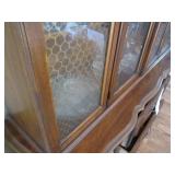Vintage 2pc China Hutch with carved...