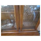 Vintage 2pc China Hutch with carved...