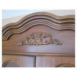 Vintage 2pc China Hutch with carved...
