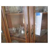 Vintage 2pc China Hutch with carved...