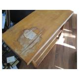 Wood 3-tier end table shelf with to...