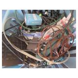 Small laundry basket of cords, cabl...