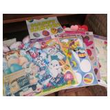 Vintage holiday decor, window cling...