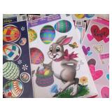 Vintage holiday decor, window cling...