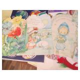 Vintage holiday decor, window cling...