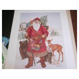 Vintage holiday decor, window cling...