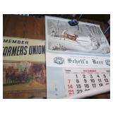 Vintage metal Farmers Union member ...