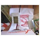 Vintage Seed Corn bag, metal flask,...