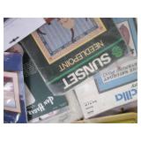 Huge lot of needle point patterns, ...