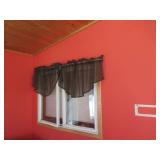 8pc Brown sheer valance curtains **...
