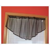 8pc Brown sheer valance curtains **...