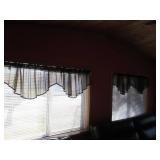 8pc Brown sheer valance curtains **...