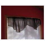 8pc Brown sheer valance curtains **...