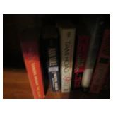 Bookshelf plus assorted books and n...