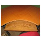 Pair of laminate wood corner desks ...