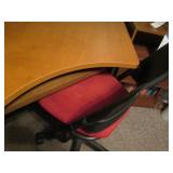 Pair of laminate wood corner desks ...