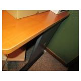 Pair of laminate wood corner desks ...