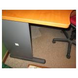 Pair of laminate wood corner desks ...