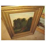 Ornately framed vintage scenery wal...
